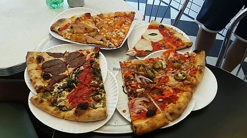 7 varieties in one shot.   at Screamer's Pizzeria - Greenpoint in Brooklyn