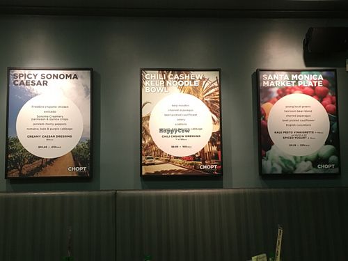 Wall marketing at Chop't in Washington