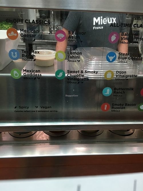 Vegan dressings! at Chop't in Washington