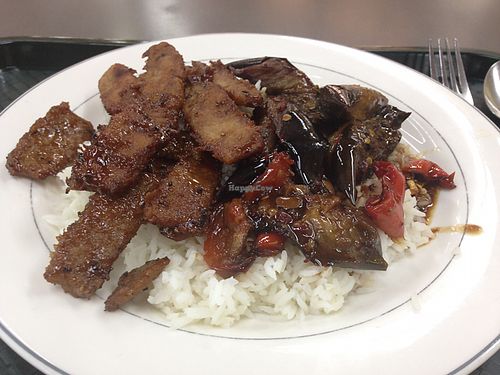 crispy soy and eggplant at Blossoming Lotus in Haymarket