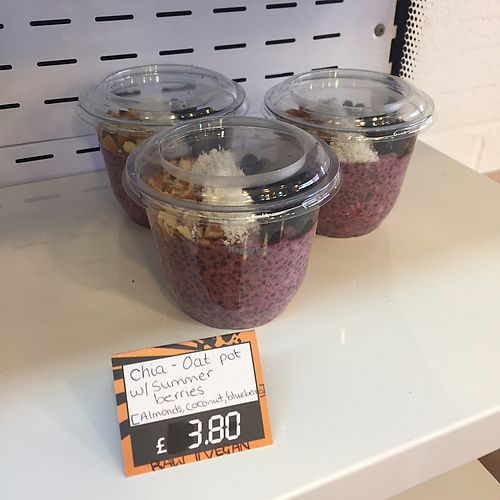 vegan chia pots at CycleLab & JuiceBar in North London