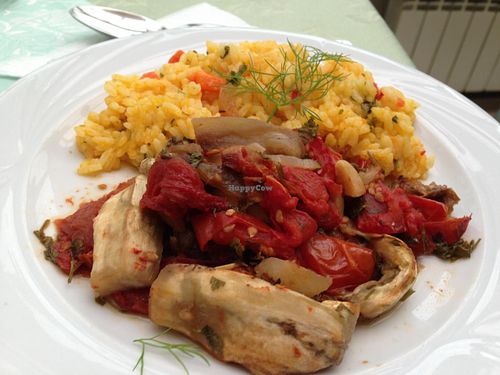 main course in the lunch special at Restaurantul Vegetarian Cris in Oradea