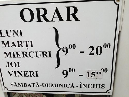 working hours at Restaurantul Vegetarian Cris in Oradea