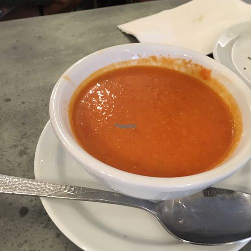 creamy tomato soup at Sticky Fingers Diner in Washington