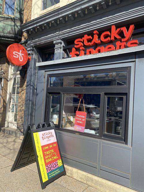 Storefront  at Sticky Fingers Diner in Washington