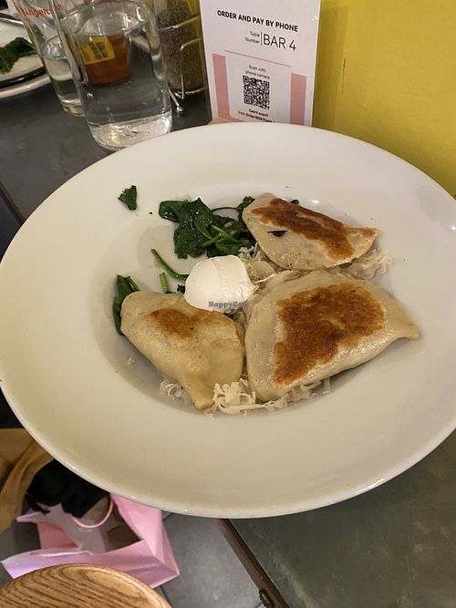 Vegan Pierogi Dish (Shared by New Friend) ❣️🥹  at Sticky Fingers Diner in Washington