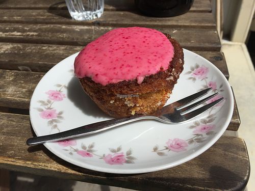 Orange vegan cake at Grace in Fitzroy