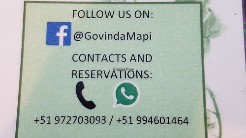 extra contact at Sattva by Govinda in Aguas Calientes