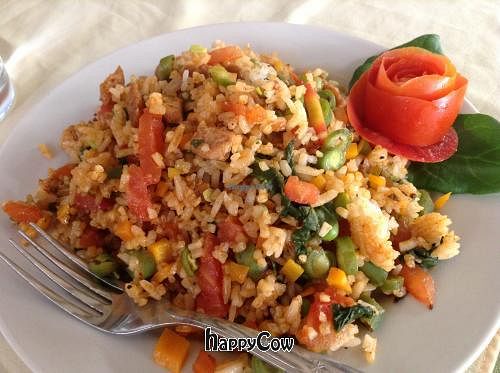 Spanish Paella at Govinda, Agua Calientes at Sattva by Govinda in Aguas Calientes