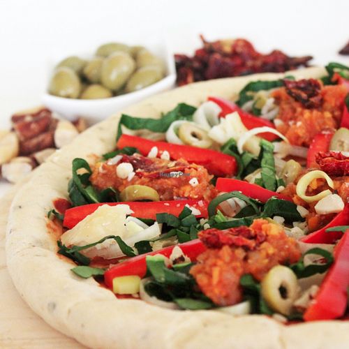 Pizza Mediterránea!!! at Lu Cocina Vegana in Bogota