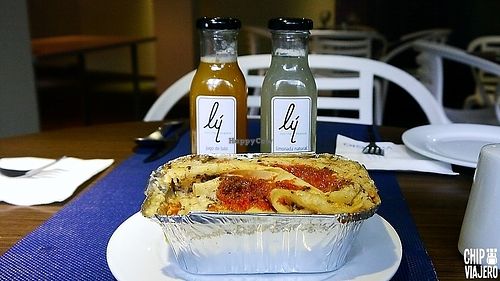 Lú delivery service. Mushrooms Lasagna!!! at Lu Cocina Vegana in Bogota