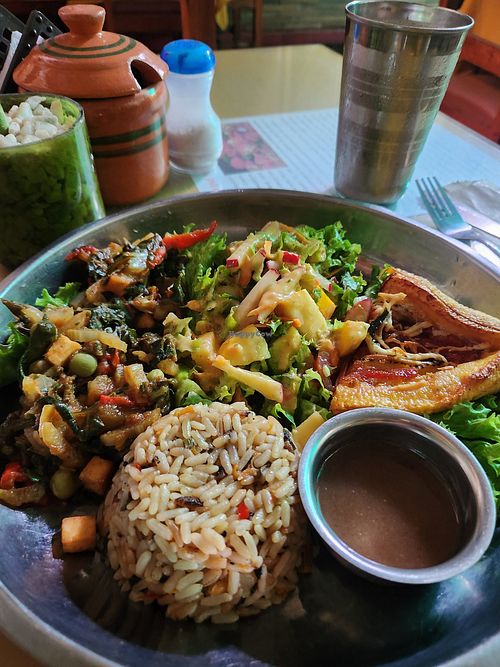 Hauptgang at Govinda's in Cucuta