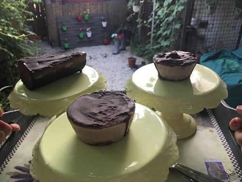 Holly chocolate trinity 
The Cake
Carob peach muffin
Chocolate forest muffin at Bistraw Zdravo Zivo in Skopje