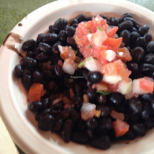 Black beans and rice at Finn's at Little Village in Panama City