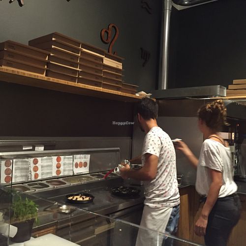 open kitchen.  at Zodiac Pizza in Munich