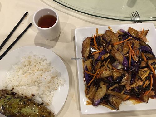 Eggplant at Yuan Su Vegetarian in Portland