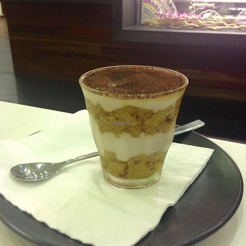 vegan tiramisu - delicious! at Cheeky Yam in Cairns