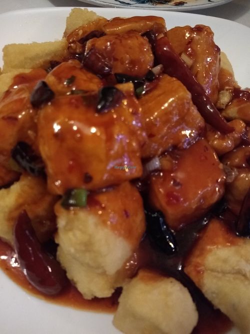 General tso's bean curd at China Pan in Farmington