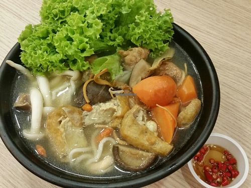 Cordyceps flower mushroom noodles at Greendot - Star Vista in West Singapore