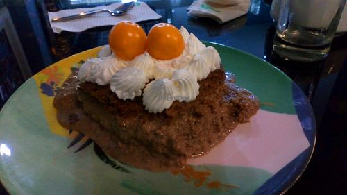 Tres leches at La Familia Groen in Lima