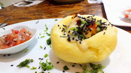 Yuquita rellena at La Casa de Bea in Cajamarca