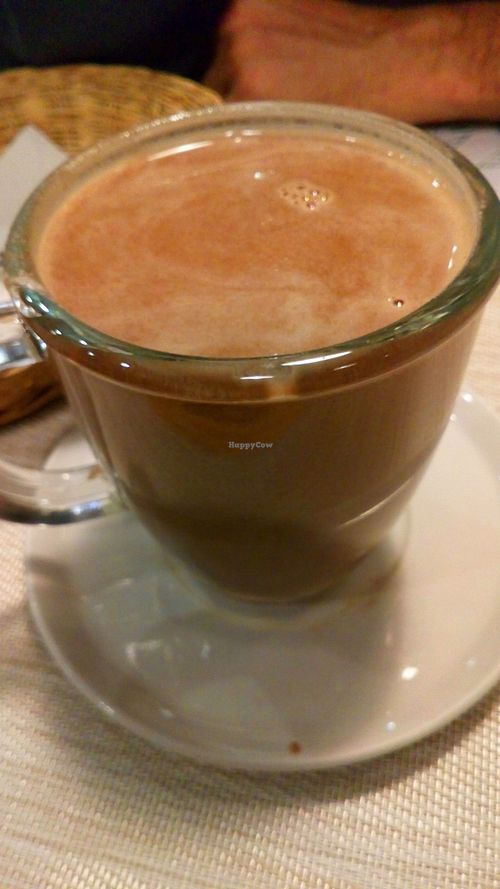 Chocolate caliente at Raw Cafe - La Molina in Lima