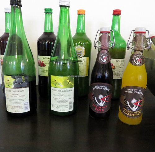 great vegan grape juices (red and white) and sooo good regional vegan wine from Austria at Vegana Indiana in Vienna