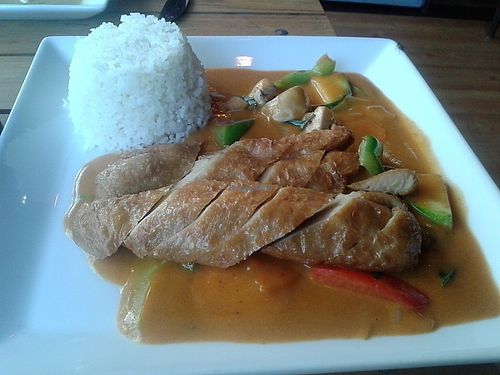 Vegan duck breast at Papa No in Berlin