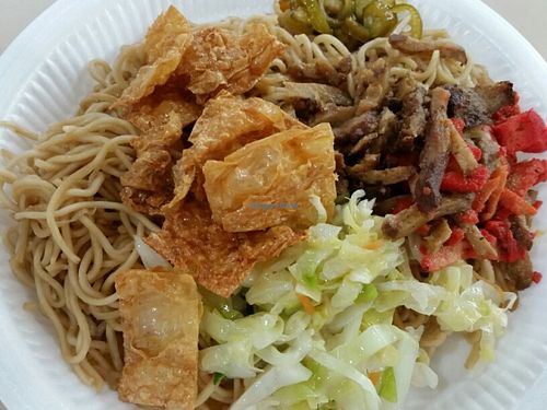 noodles with mixed vegetables  at Fo Yuan Miao 佛缘妙素食阁 in West Singapore