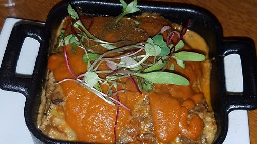 lasagne vegano at Armonica Cafe in Lima