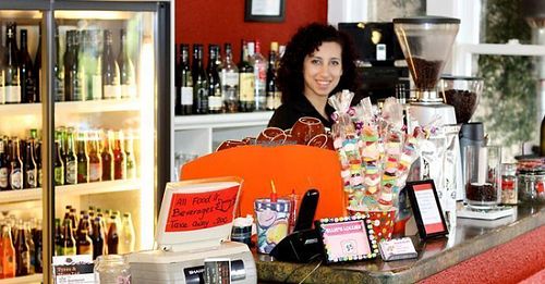 Front counter at Crusoe's Cafe & Bar in Stoke