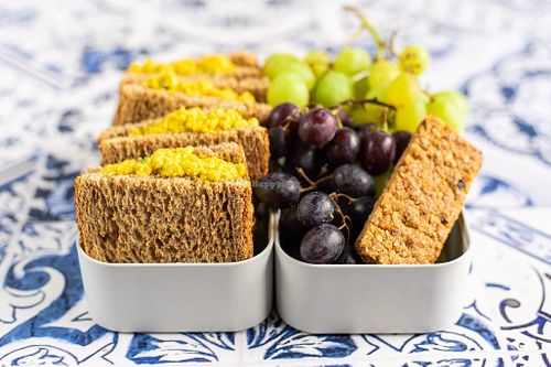 vegan egg sandwich at Maza Mediterranean Delicacies in Amstelveen