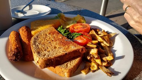 Vegan breakfast at Maxwells Cafe Bar in Clitheroe