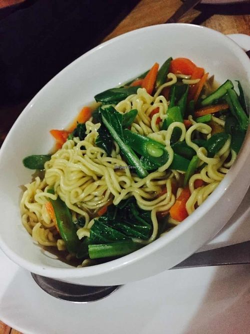 Instant noodles soup at Bali Maitreya Cafe in Lembongan