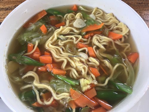 vegetable noodle soup :) at Bali Maitreya Cafe in Lembongan