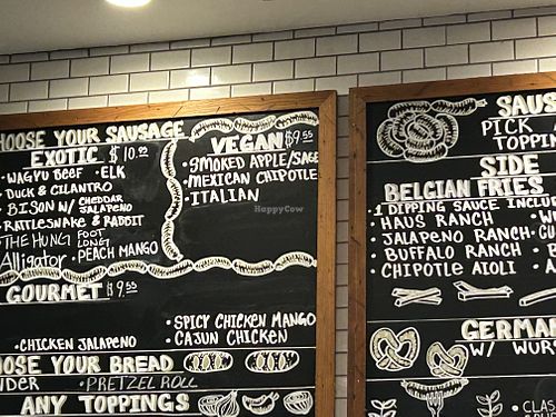 Vegan options (though they were out of the Italian)  at Wursthaus in Santa Ana