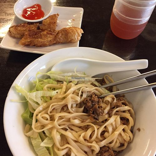 veggie mince noodles at Yun Shui Ge Vegetarian House - Lebuh Armenian in Penang