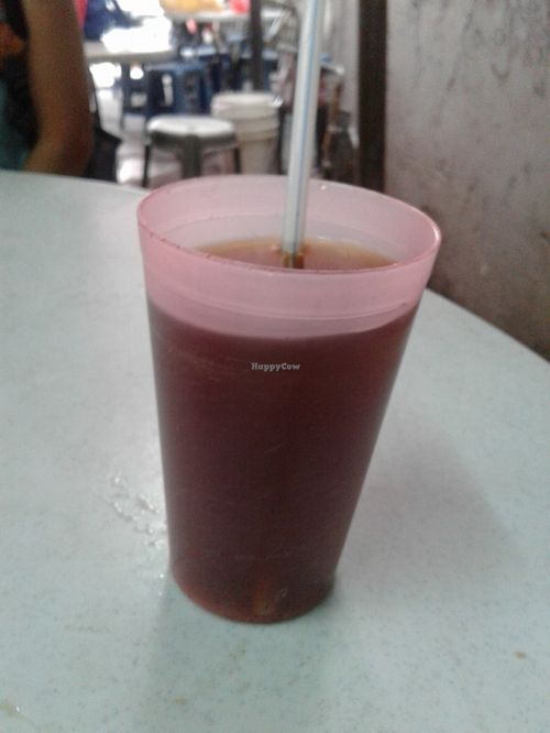 Cooling Tea with free top-up at Vegetarian Stall - Jalan Hang Lekiu in Kuala Lumpur