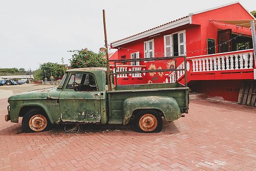 front of the restaurant at Hofi Cas Cora in Willemstad