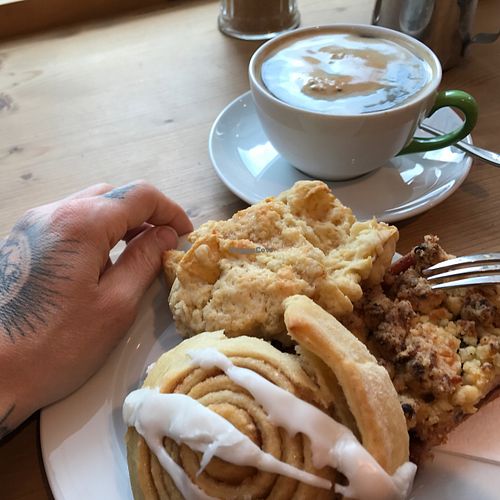 business lunch ;) at Katjes Cafe Grün-Ohr in Berlin