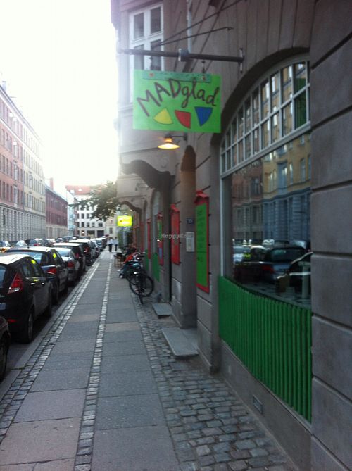 Front of cafe at Madglad Cafeteria in Copenhagen