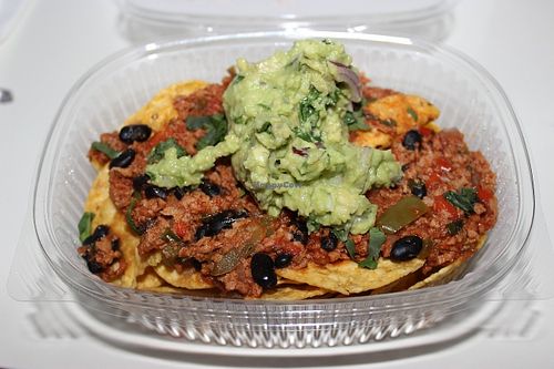 Vegan nachos at Pura Vida Vegan Bar in Madrid