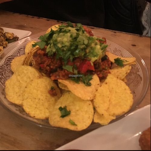 nachos at Pura Vida Vegan Bar in Madrid