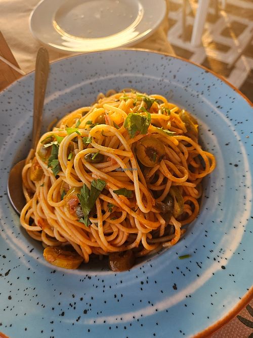 Puttanesca at Kali Kardia Restaurant in Naxos