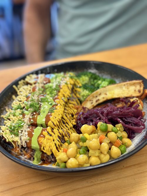 Tempeh dish, forgot the name, delicious !  at Vegan Buffet in Hamilton