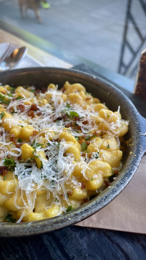 Mac and cheese skillet   at Virtuous Pie  in Vancouver