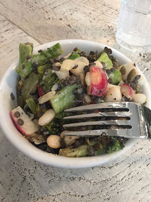 Broccoli lentil salad at Virtuous Pie  in Vancouver
