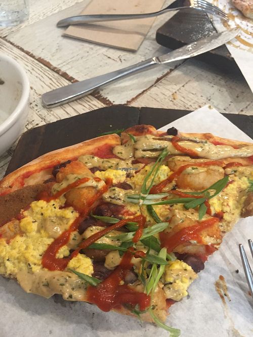 Tatters pizza at Virtuous Pie  in Vancouver