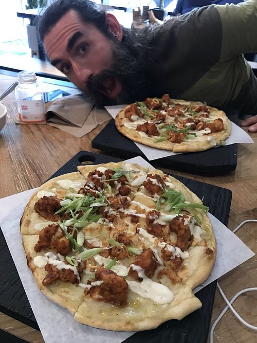 Stranger Wings Pizza x 2 at Virtuous Pie  in Vancouver