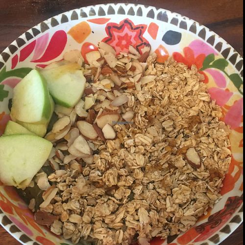 Green Dream Açai Bowl at Alpha Organics Cafe in Towaco